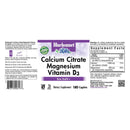 Bluebonnet Calcium Citrate Magnesium & Vitamin D3 180 Caplets