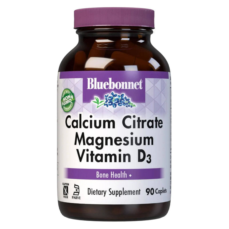 Bluebonnet Citrato de Cálcio Magnésio Plus Vitamina D3 90 Cápsulas