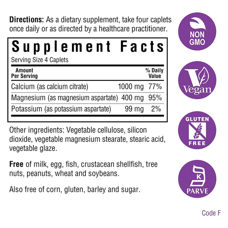 Bluebonnet Calcium Magnesium & Potassium 180 Caplets