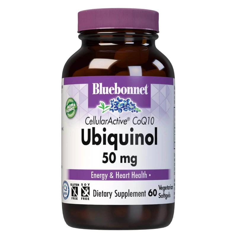 Bluebonnet Cellular Active CoQ10 Ubiquinol 50 mg 60 Vegetarian Softgels