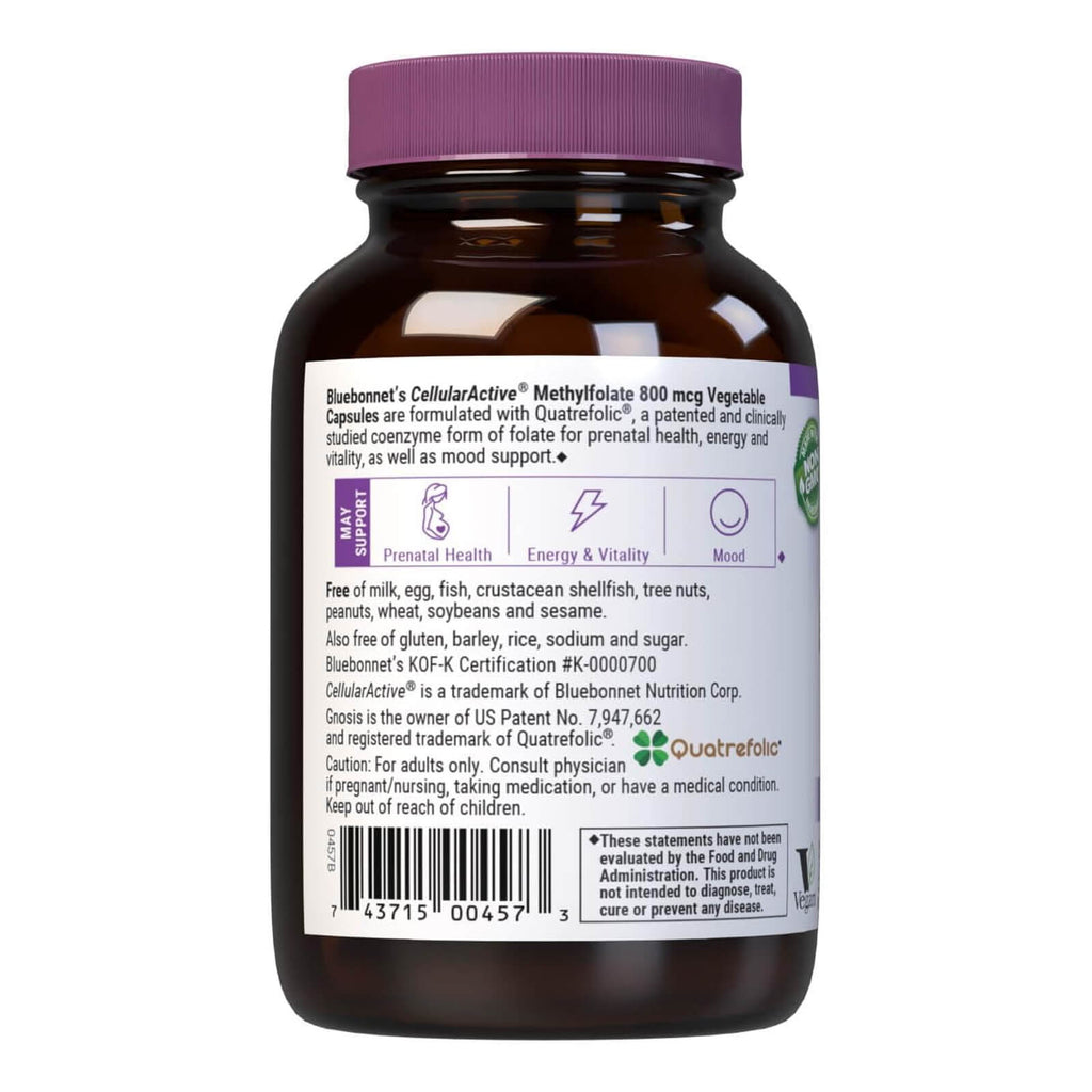 Bluebonnet Cellularactive Methylfolate 800 Mcg 60 Vegetable Capsules