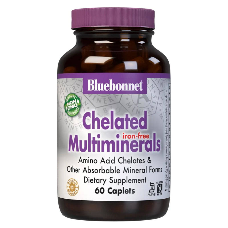 Bluebonnet Chelated Multi Minerals (Iron Free) 60 Caplets