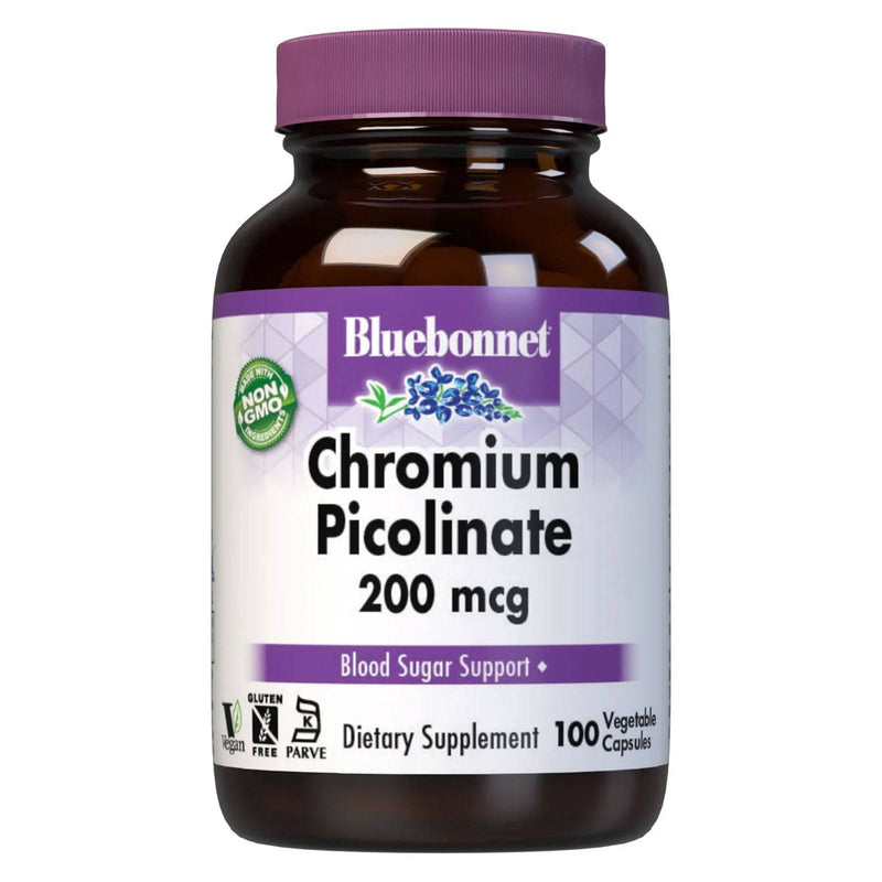 Bluebonnet Chromium Picolinate 200 mcg 100 veg cápsulas