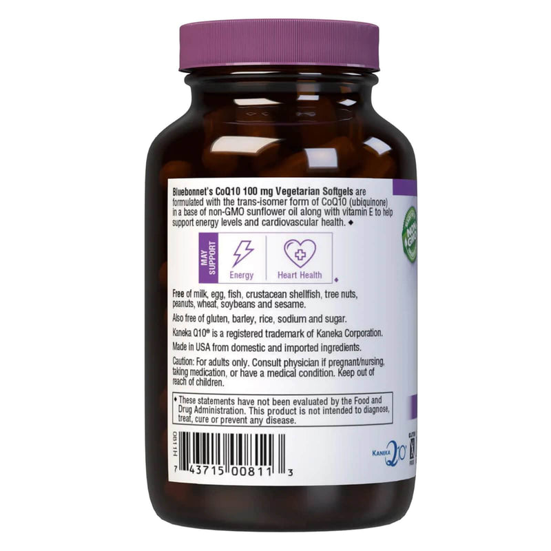 Bluebonnet CoQ10 100 mg 120 Vegetarian Softgels