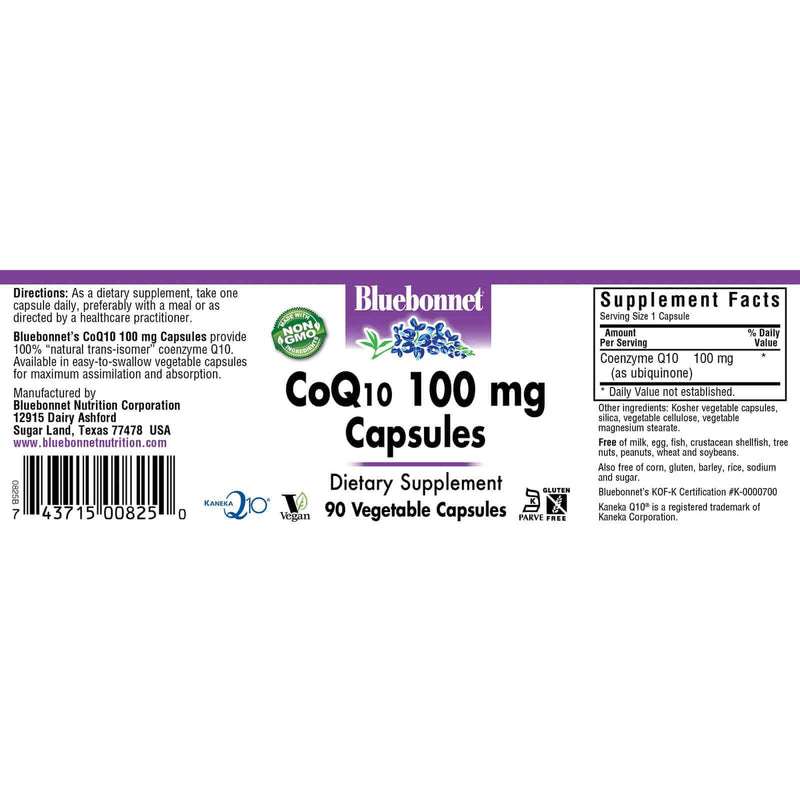 Bluebonnet CoQ10 100 mg 90 Veg Capsules