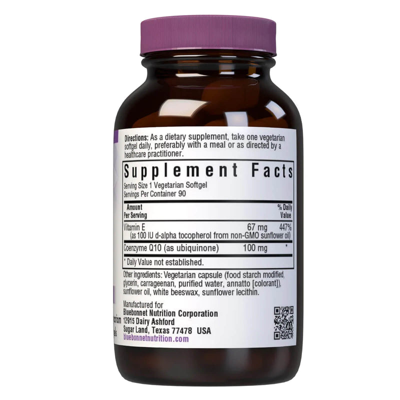Bluebonnet CoQ10 100 mg 90 Vegetarian Softgels