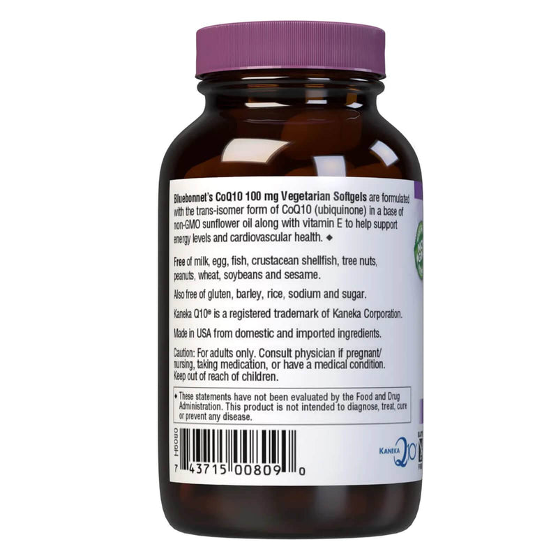 Bluebonnet CoQ10 100 mg 90 Vegetarian Softgels