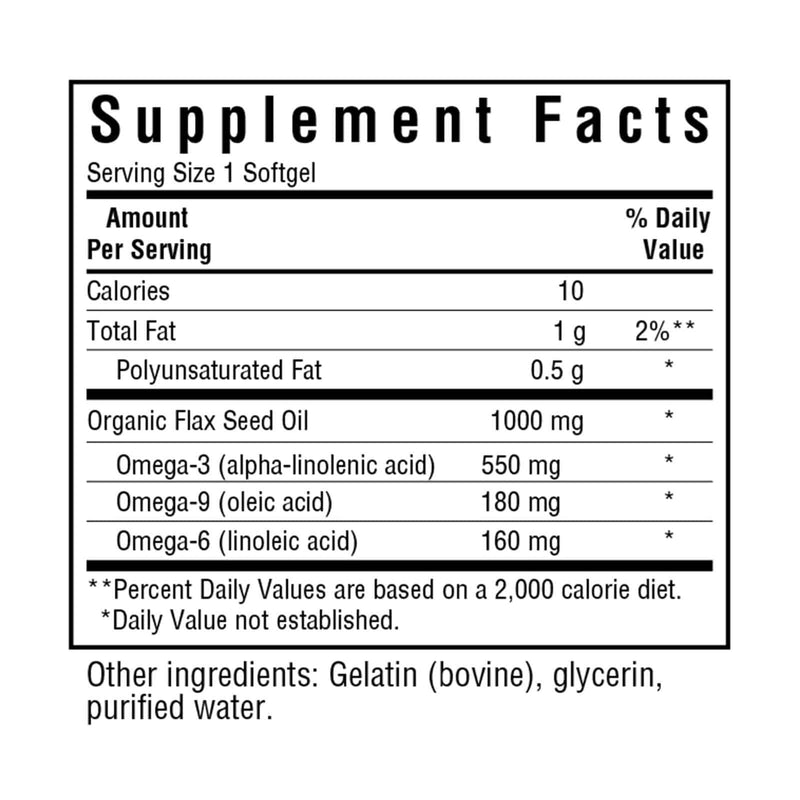 Bluebonnet 亚麻籽油1000 mg 250软胶