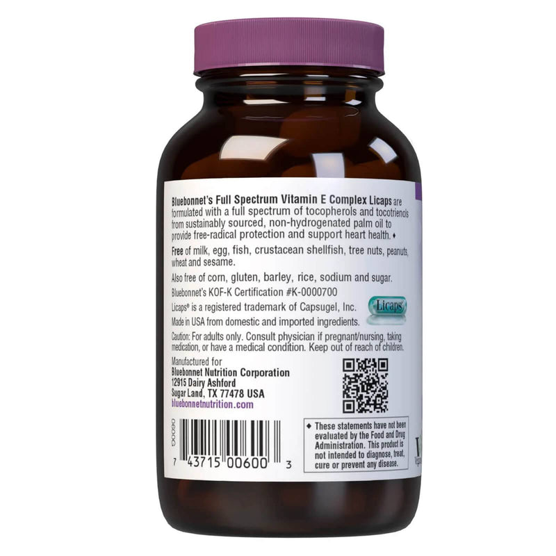 Bluebonnet Complexo de Vitamina E de Espectro Completo 30 Cápsulas Líquidas