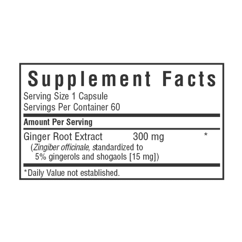 Bluebonnet 生姜根提取物60蔬菜胶囊