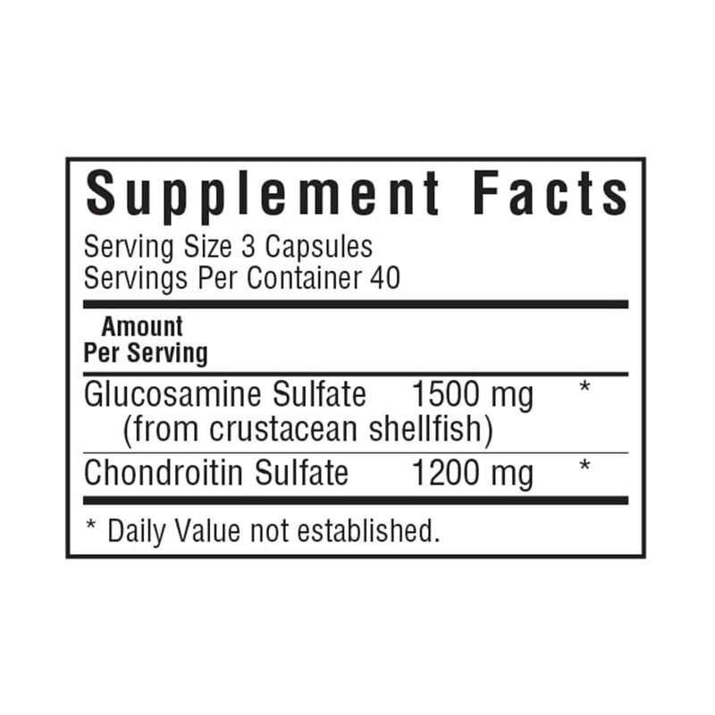 Bluebonnet Glucosamine Chondroitin Sulfate 120 Veg Capsules