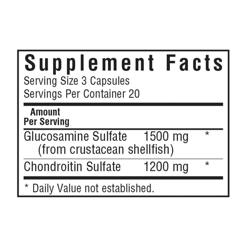 Bluebonnet Glucosamine Chondroitin Sulfate 60 Veg Capsules