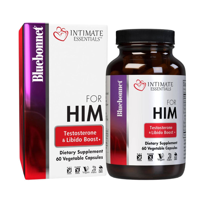 Bluebonnet Intimate Essenitals for Him - Testosterona/Libido Boost 60 cápsulas vegetales