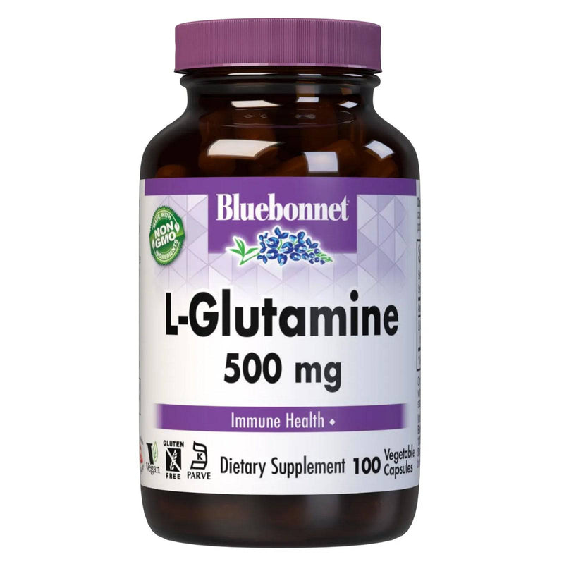 Bluebonnet L-Glutamina 500 mg 100 Cápsulas Vegetales