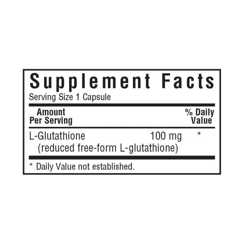 Bluebonnet L-Glutathione 100 mg 60 Veg Capsules