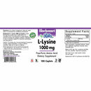 Bluebonnet L-Lysine 1000 mg 100 Caplets