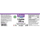 Bluebonnet L-Lysine 1000 mg 50 Caplets