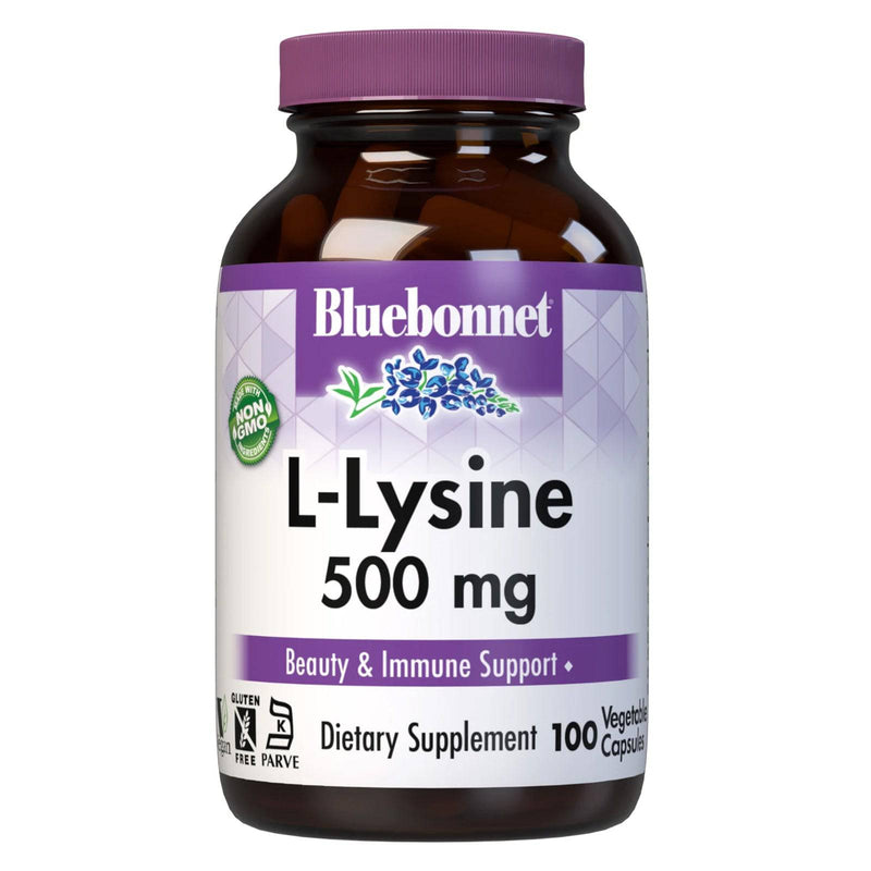 Bluebonnet L-Lysine 500 mg 100 Veg Capsules