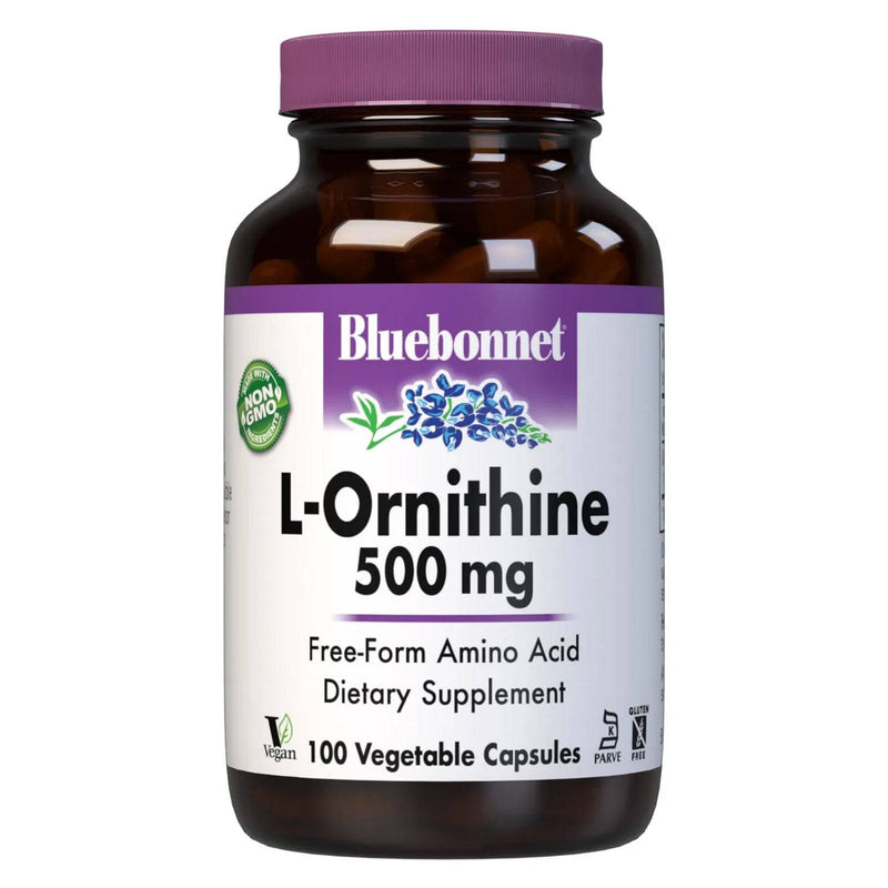 Bluebonnet L-Ornithine 500 mg 100 Veg Capsules