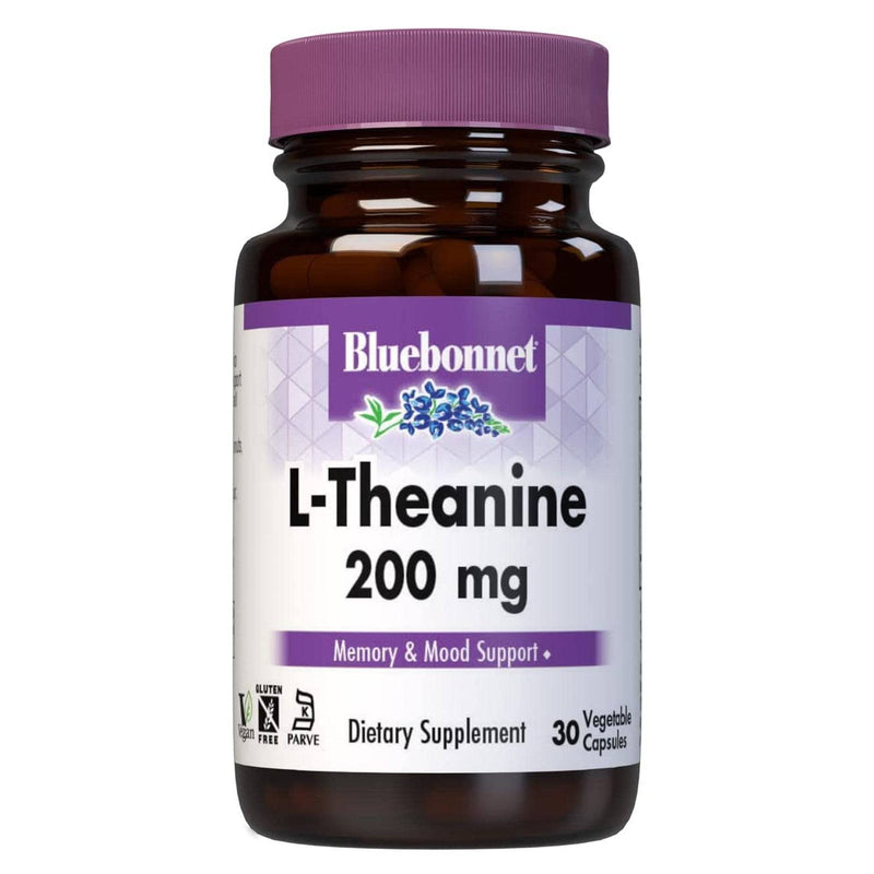 Bluebonnet L-Theanine 200 mg 30 Veg Capsules