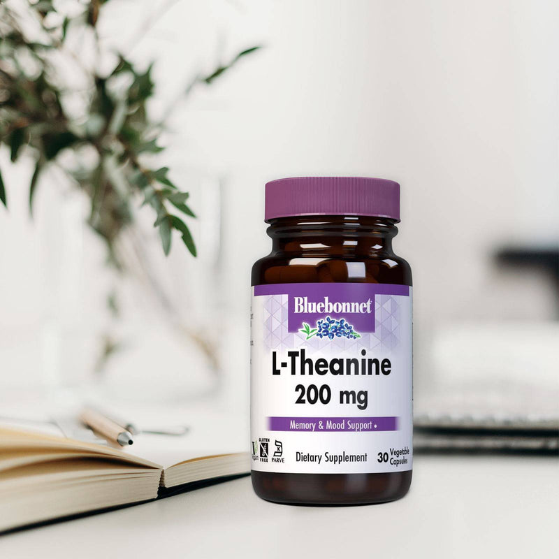 Bluebonnet L-Theanine 200 mg 30 Veg Capsules