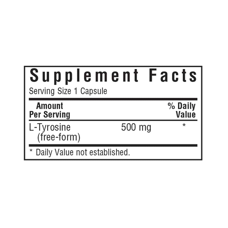 Bluebonnet L-Tyrosine 500 mg 100 Veg Capsules
