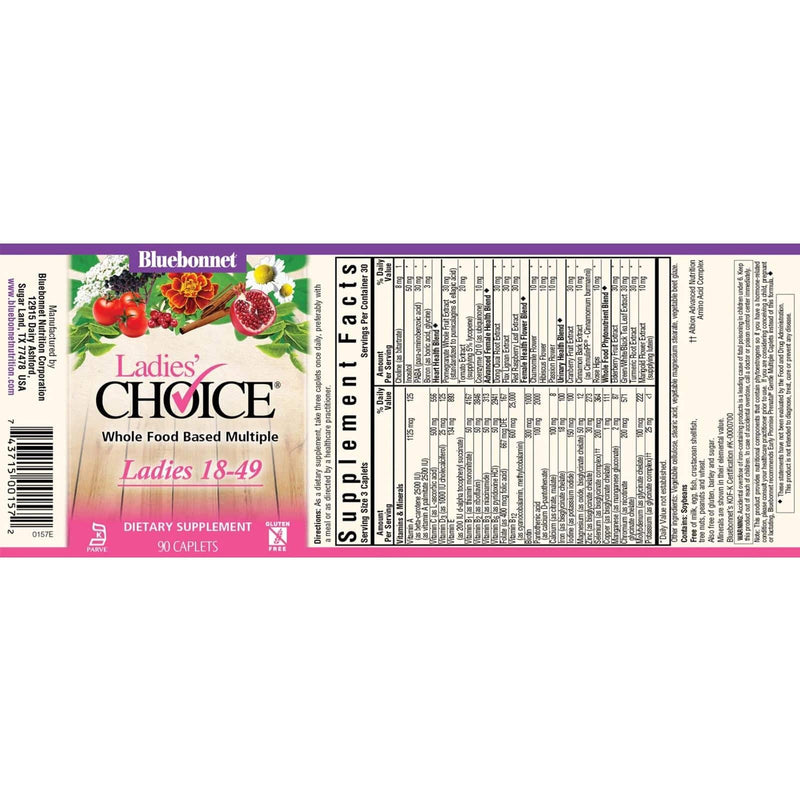 Bluebonnet Ladies Choice Whole Food-Based Multiple 90 Caplets