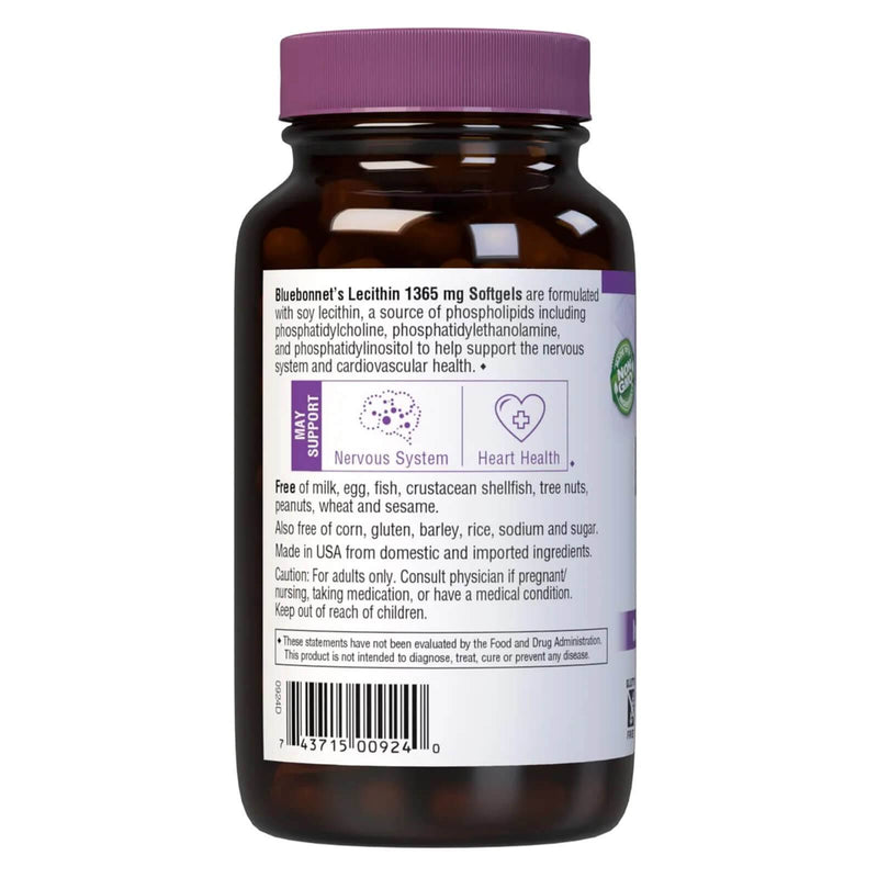 Bluebonnet Lecithin 1365 mg 90 Softgels
