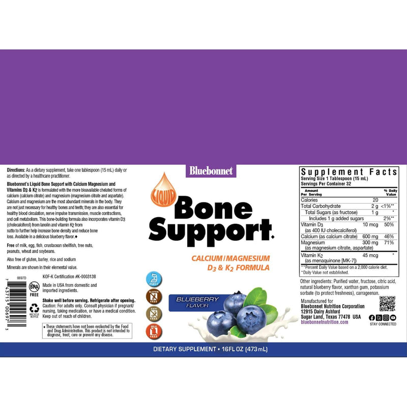 Bluebonnet Liquid Bone Support Blueberry 16 fl oz