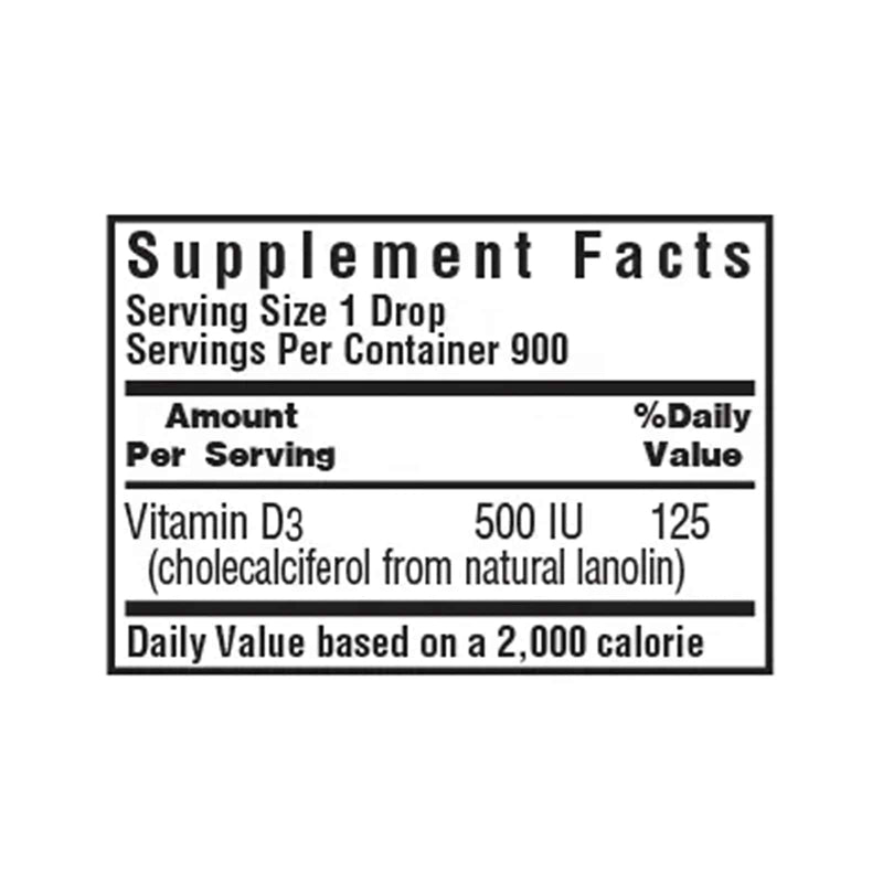 Bluebonnet Liquid Vitamin D3 Drops 10 mcg (400 IU) Citrus 1 fl oz