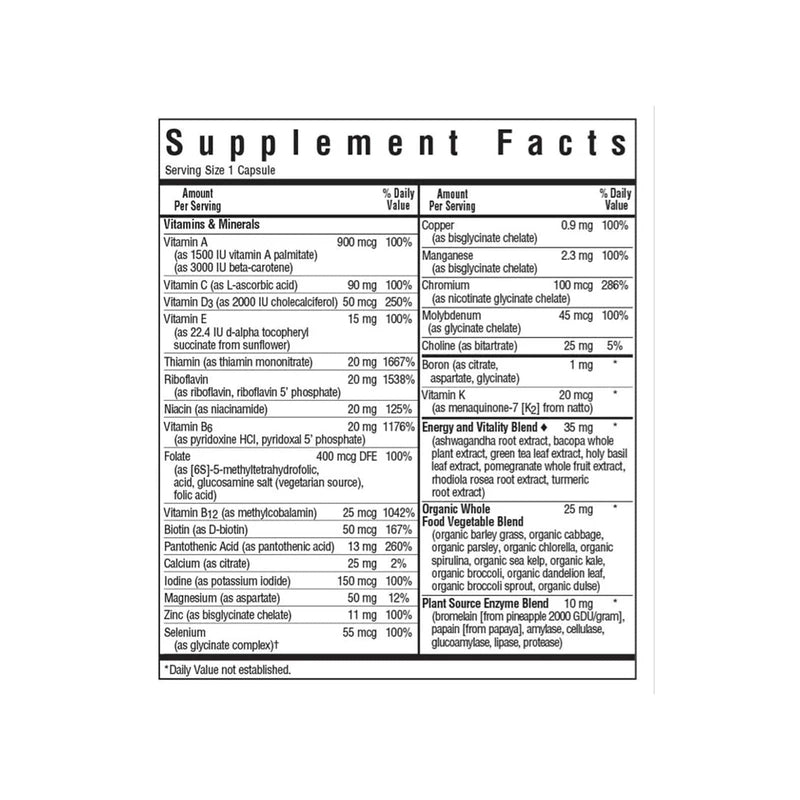 Bluebonnet Maxi One (Iron Free) 30 Veg Capsules