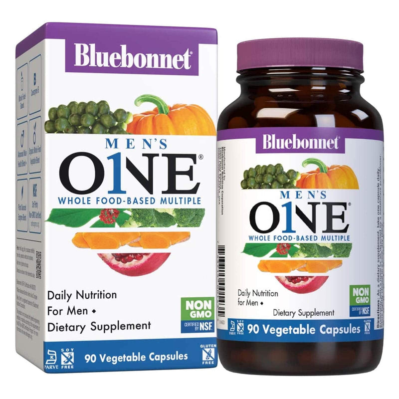 Bluebonnet Mens One Whole Food-Based Multiple 90 Veg Capsules