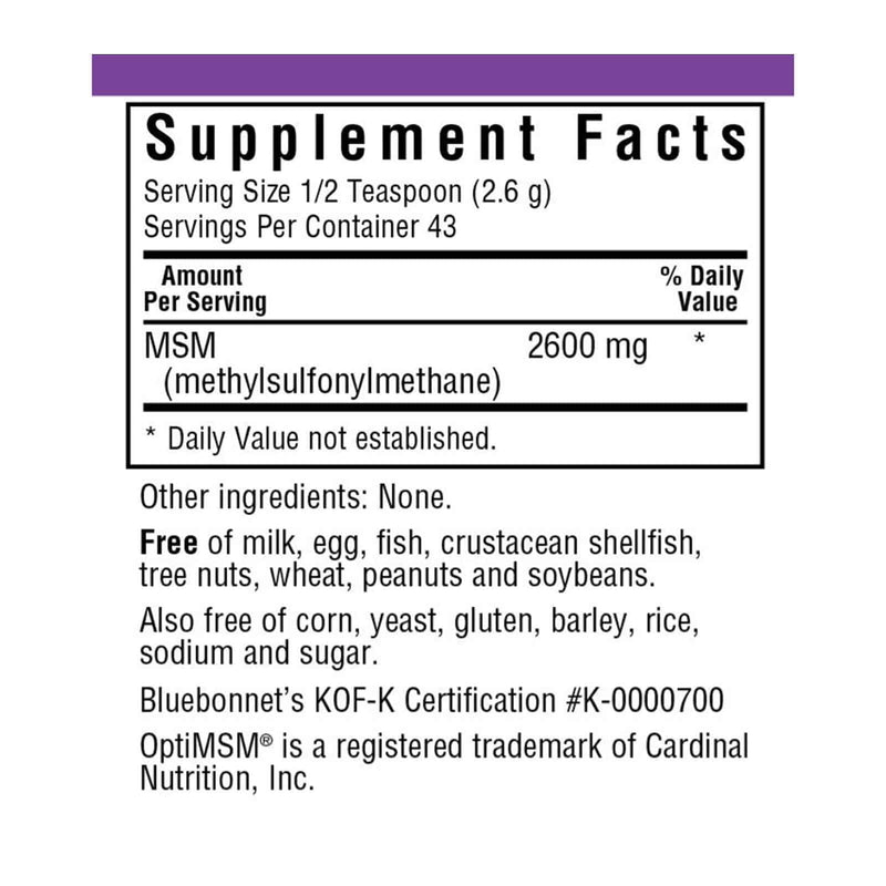Bluebonnet MSM Powder 4 oz