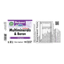Bluebonnet Multi Minerals & Boron (Iron Free) 180 Veg Capsules