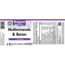Bluebonnet Multi Minerals & Boron (with Iron) 180 Veg Capsules