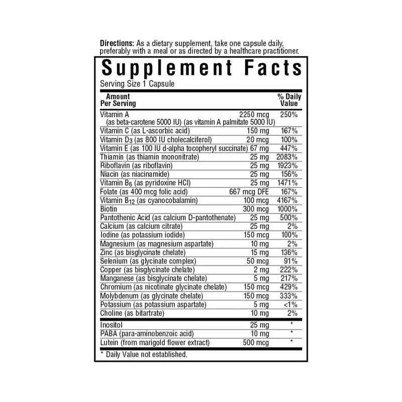 Bluebonnet Multi One (Iron Free) 30 Veg Capsules