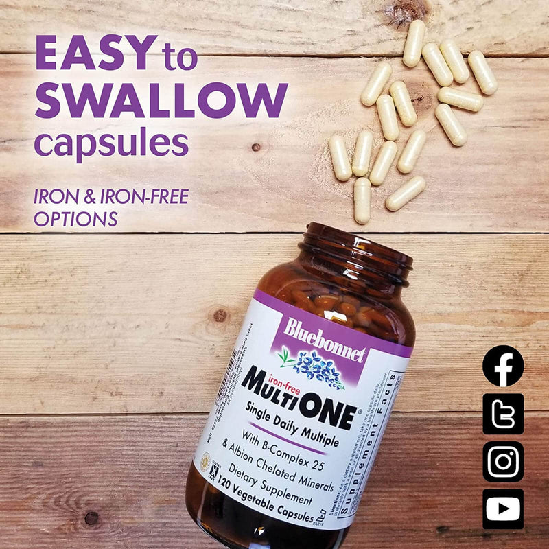 Bluebonnet Multi One (with Iron) 60 Veg Capsules