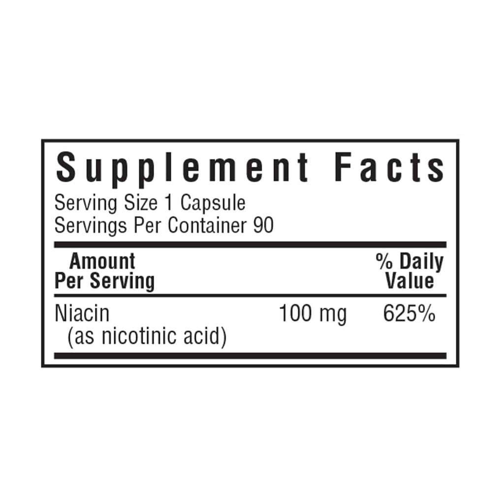 Bluebonnet Niacin 100 mg 90 Veg Capsules