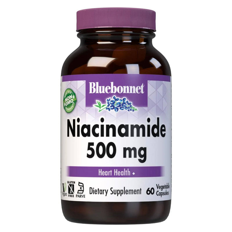 Bluebonnet Niacinamide 500 mg 60 Veg Capsules