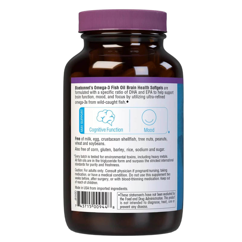 Bluebonnet Omega-3 Brain Formula 60 Softgels