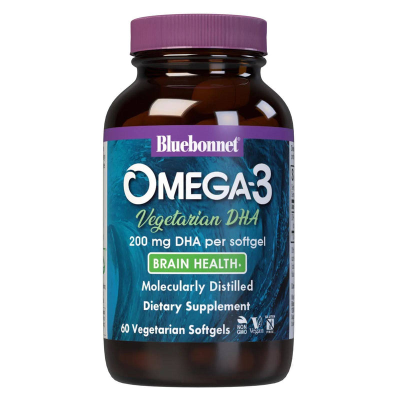 Bluebonnet Omega-3 DHA 200 mg 60 Vegetarian Softgels