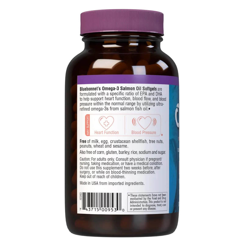 Bluebonnet Omega-3 Salmon Oil 180 Softgels