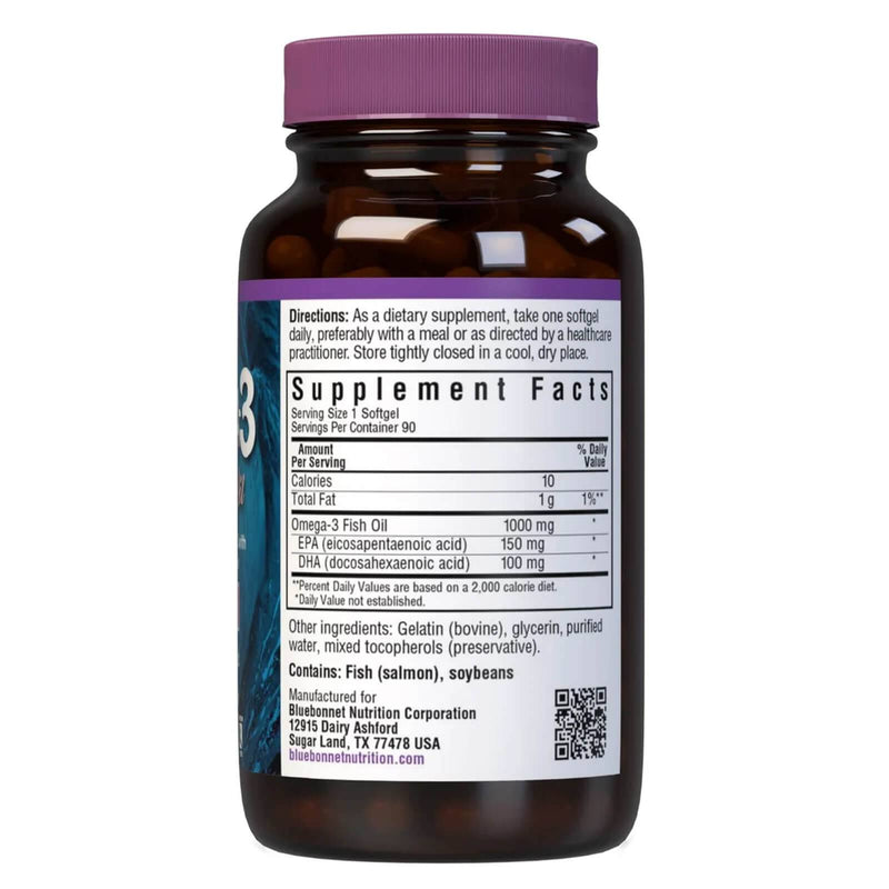 Bluebonnet Omega-3 Salmon Oil 90 Softgels