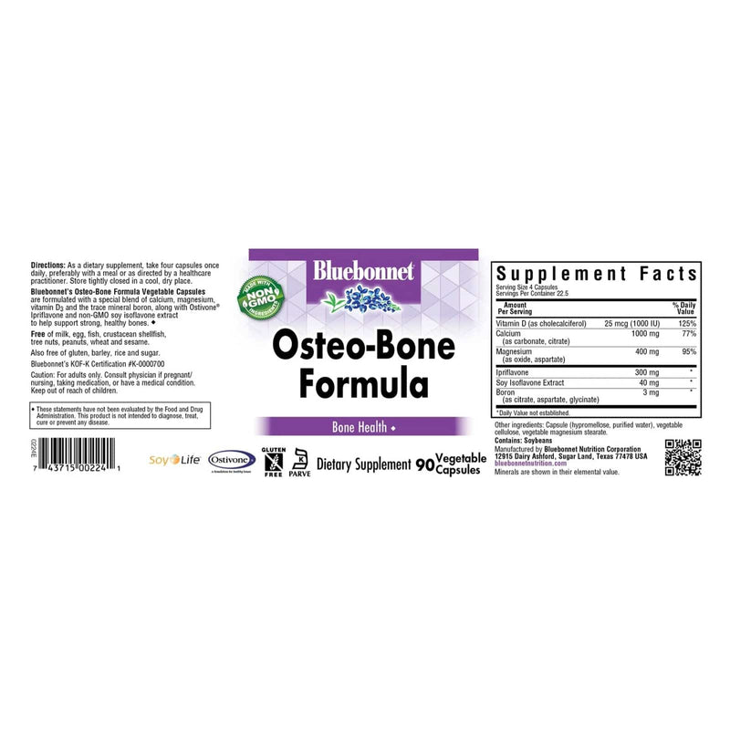 Bluebonnet Osteo-Bone Formula 90 Veg Capsules