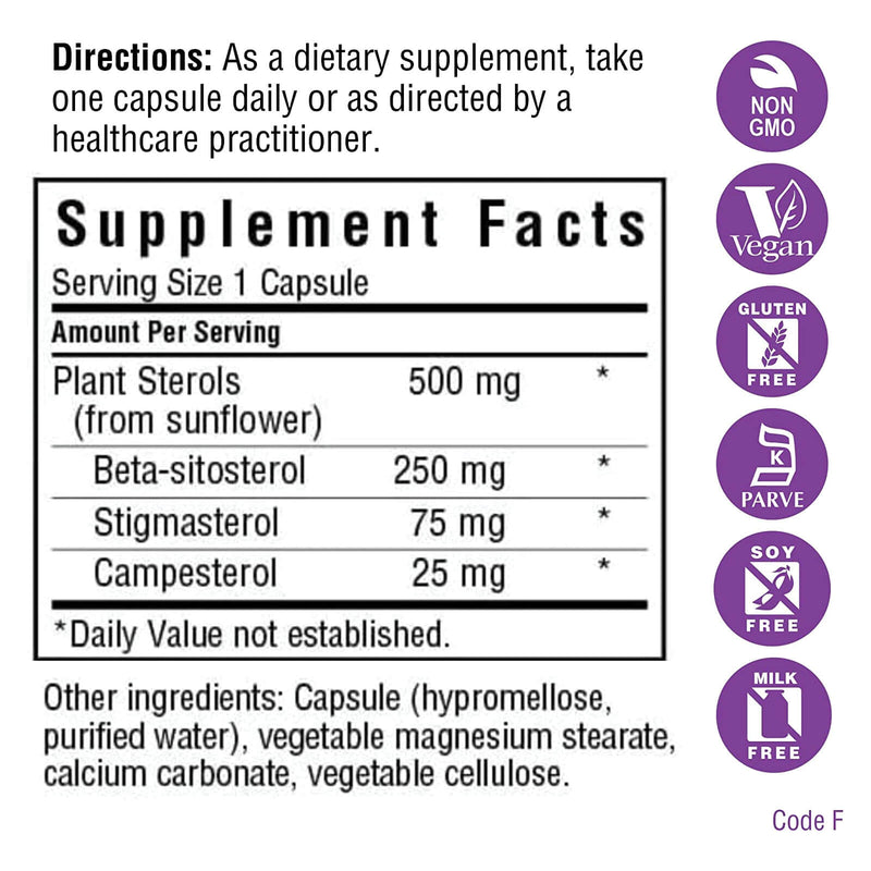 Bluebonnet Plant Sterols 500 mg 90 Veg Capsules