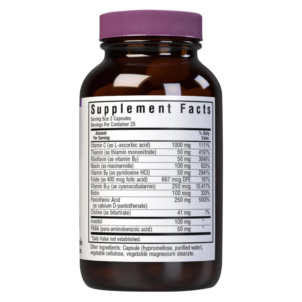 Bluebonnet Stress B-Complex 50 Veg Capsules - DailyVita