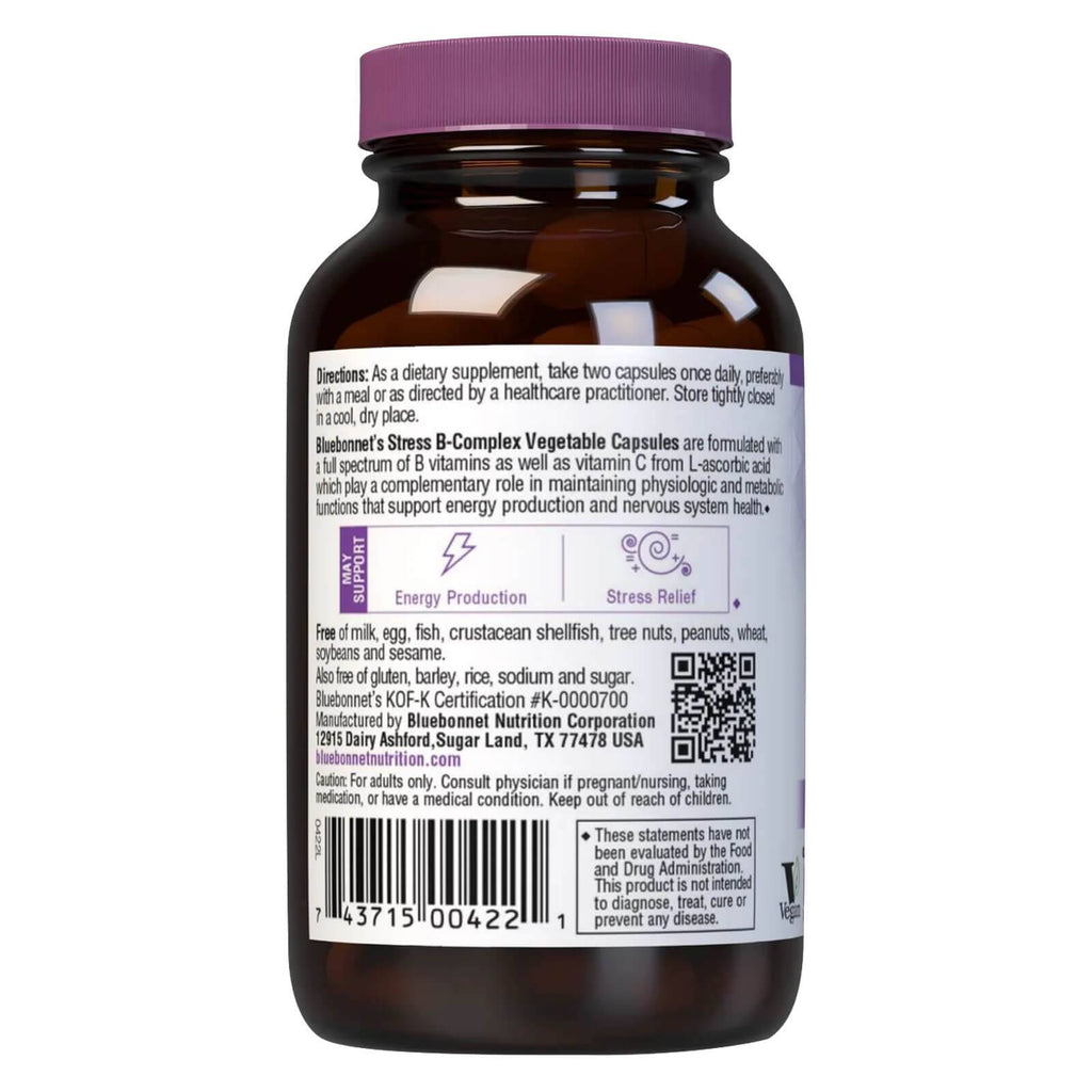 Bluebonnet Stress B-Complex 50 Veg Capsules - DailyVita