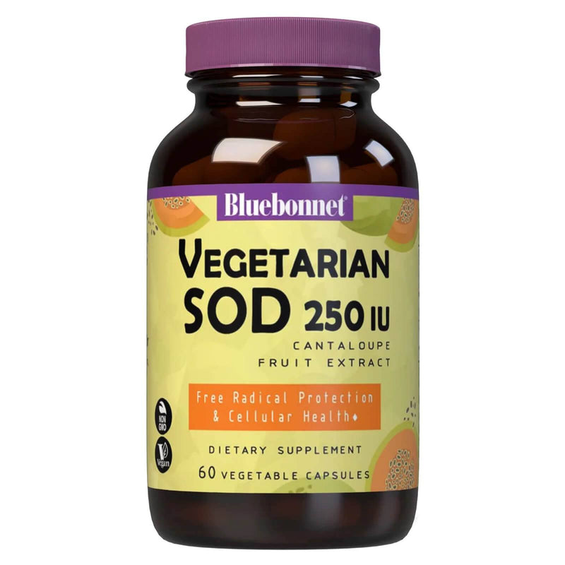 Bluebonnet Super Fruit Vegetarian Sod 250 IU Cantaloupe Fruit Extract 60 Veg Capsules