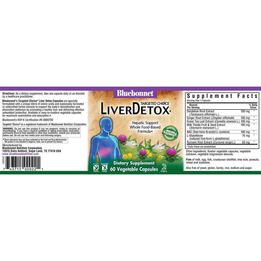 Bluebonnet Targeted Choice Liver Detox 30 Veg Capsules - DailyVita