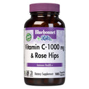 Bluebonnet Vitamin C-1000 mg & Rose Hips 180 Veg Capsules - DailyVita